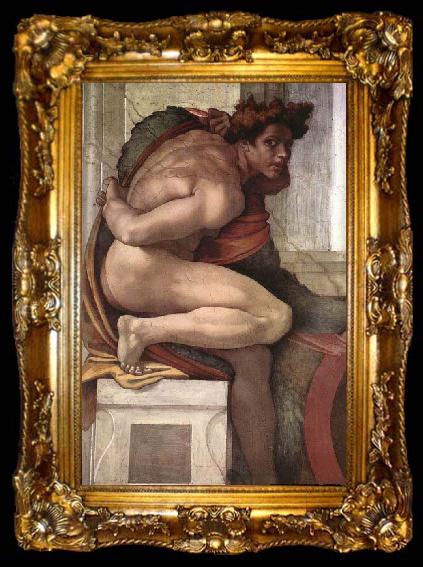 framed  Michelangelo Buonarroti Ignudo, ta009-2